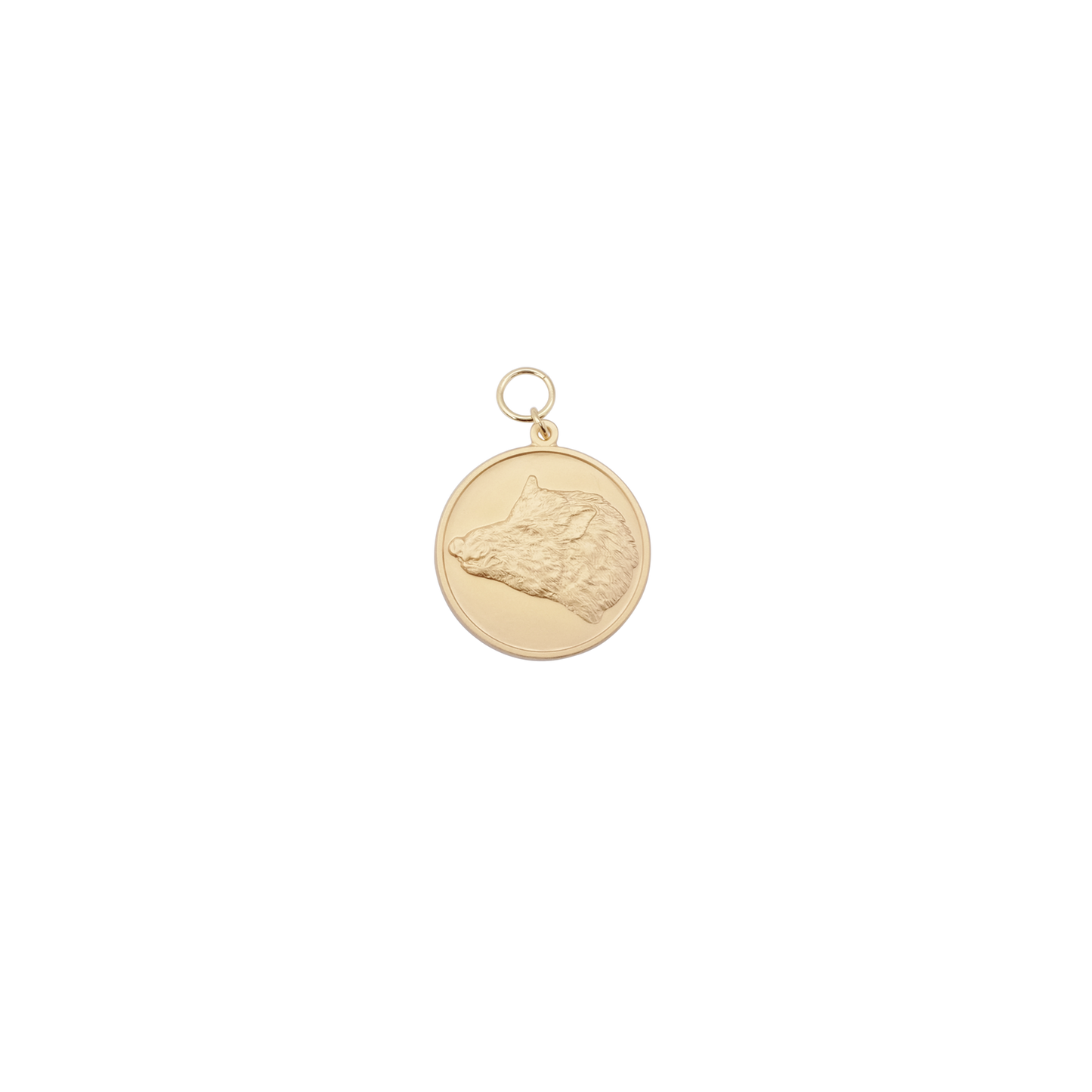 Medaille KEILERKOPF, Messing, vergoldet, mit Öse(n) und Ring(en)