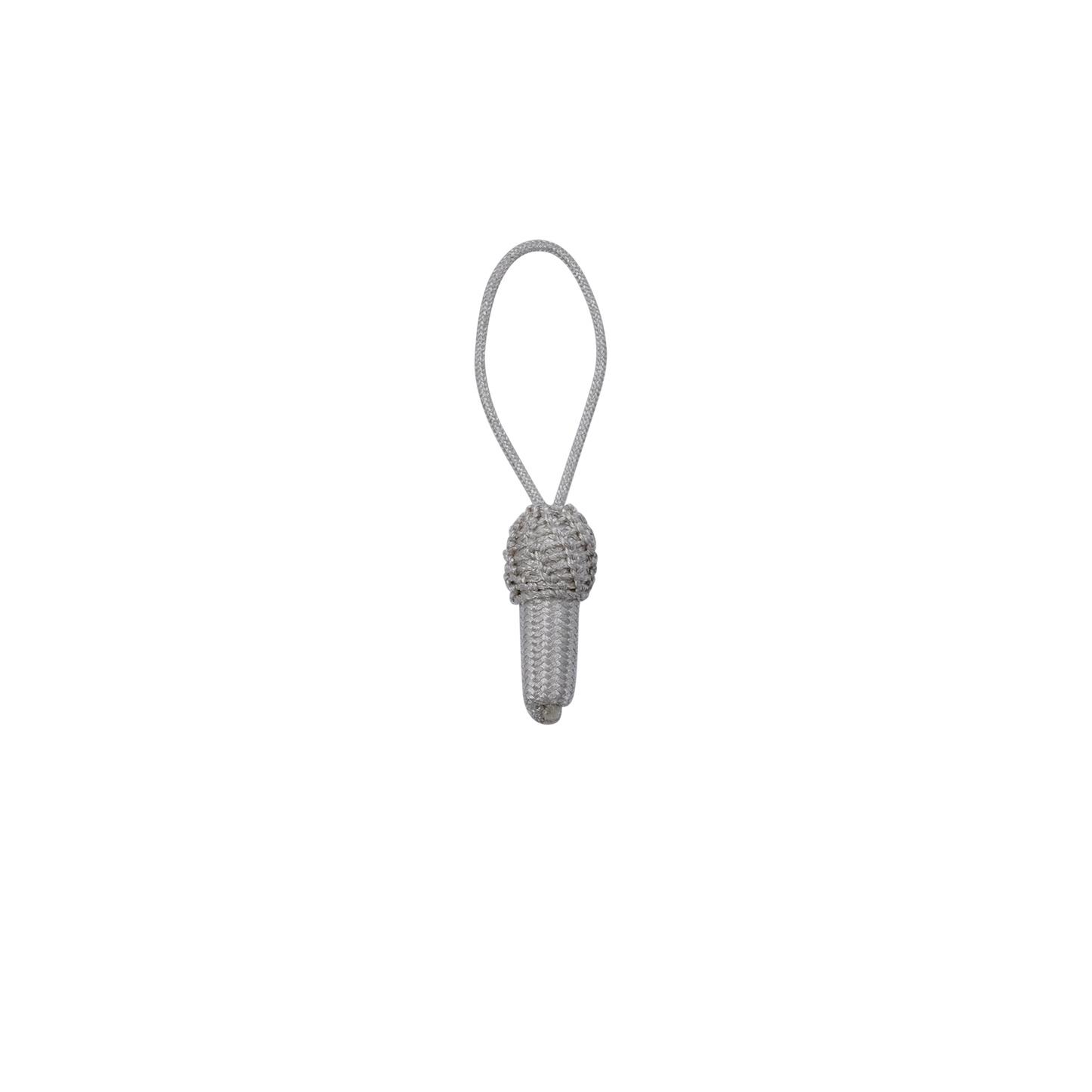 Eichel klein, , Textil, silberfarbig, mit Schlaufe