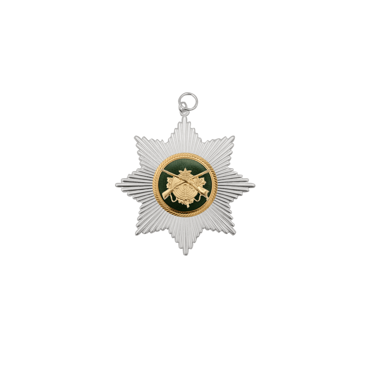 Orden, Messing, versilbert, mit Auflage 70199-10, Öse(n) und Ring(en)