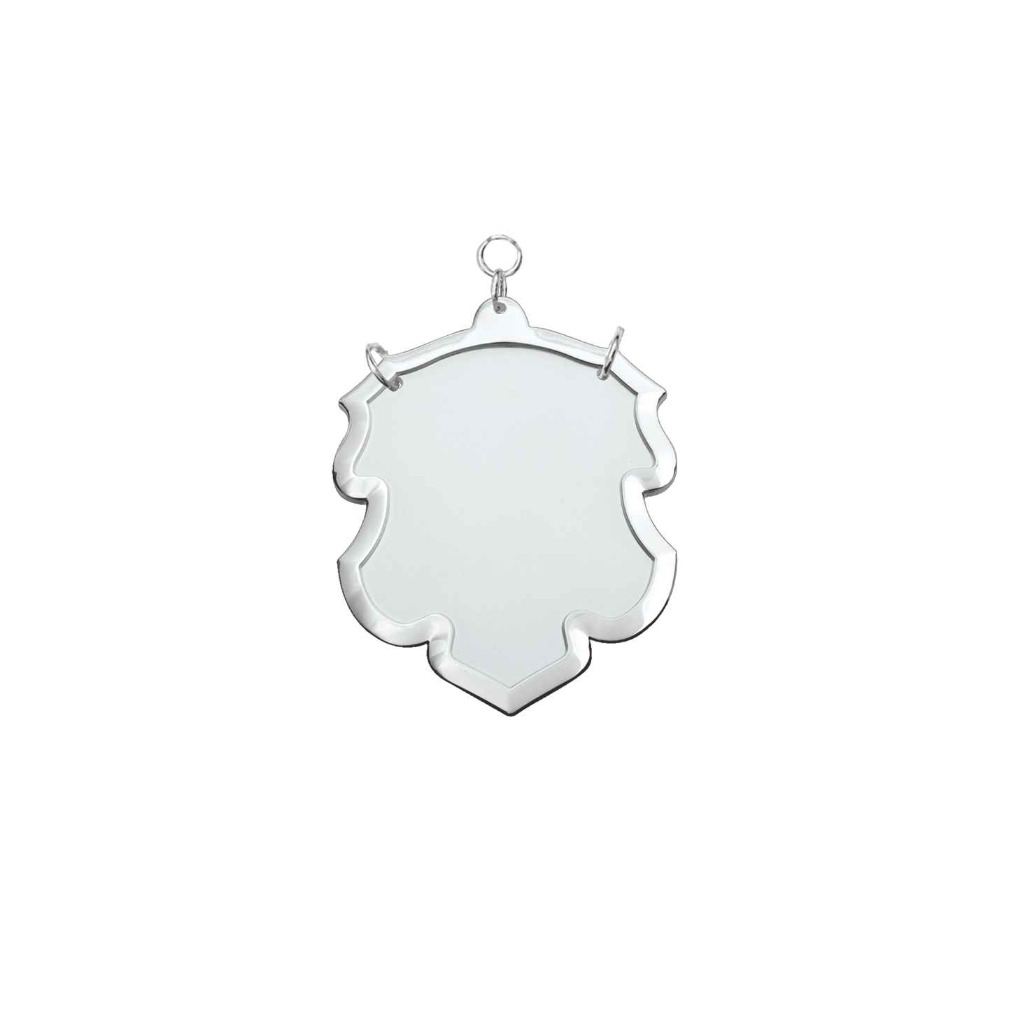 Mittelstück, Messing, versilbert, mit Öse(n) und Ring(en)