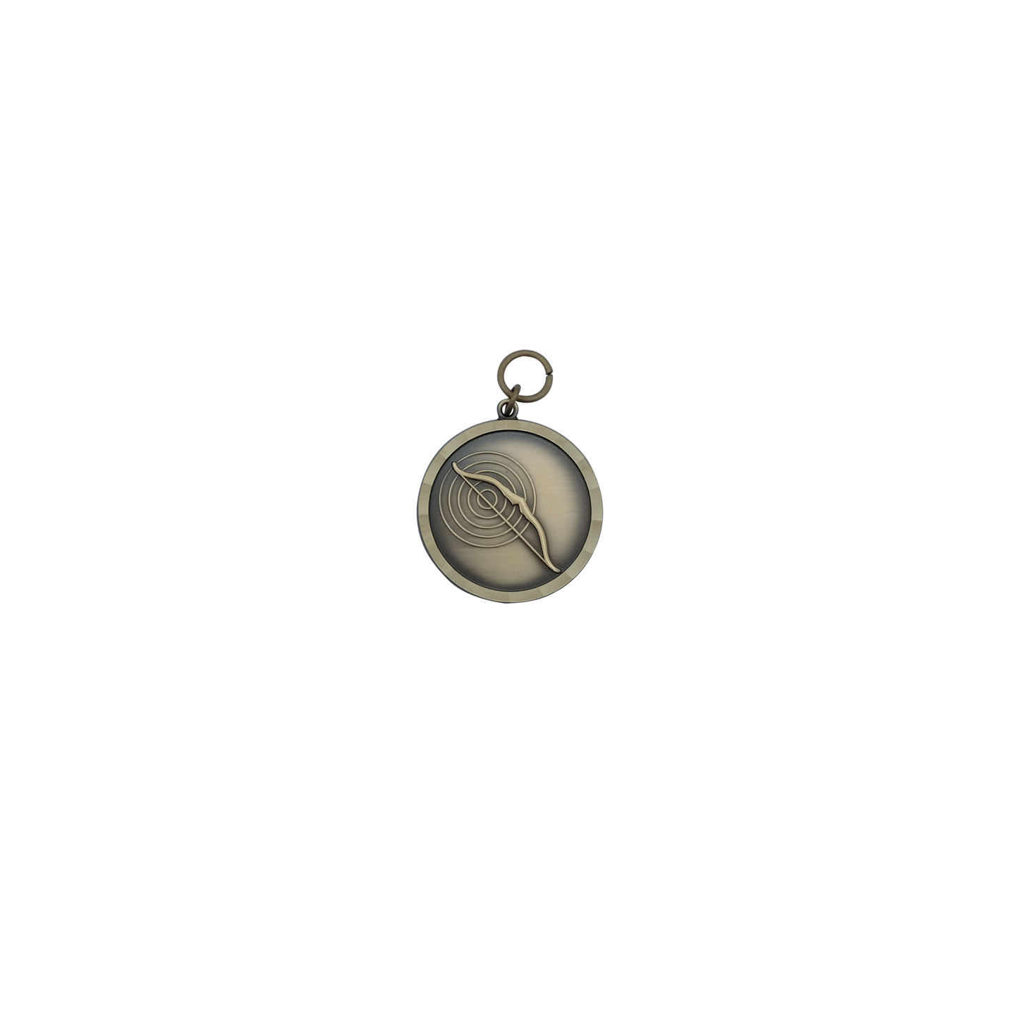 Medaille BOGEN, Messing, bronzefarbig, mit Öse(n) und Ring(en)