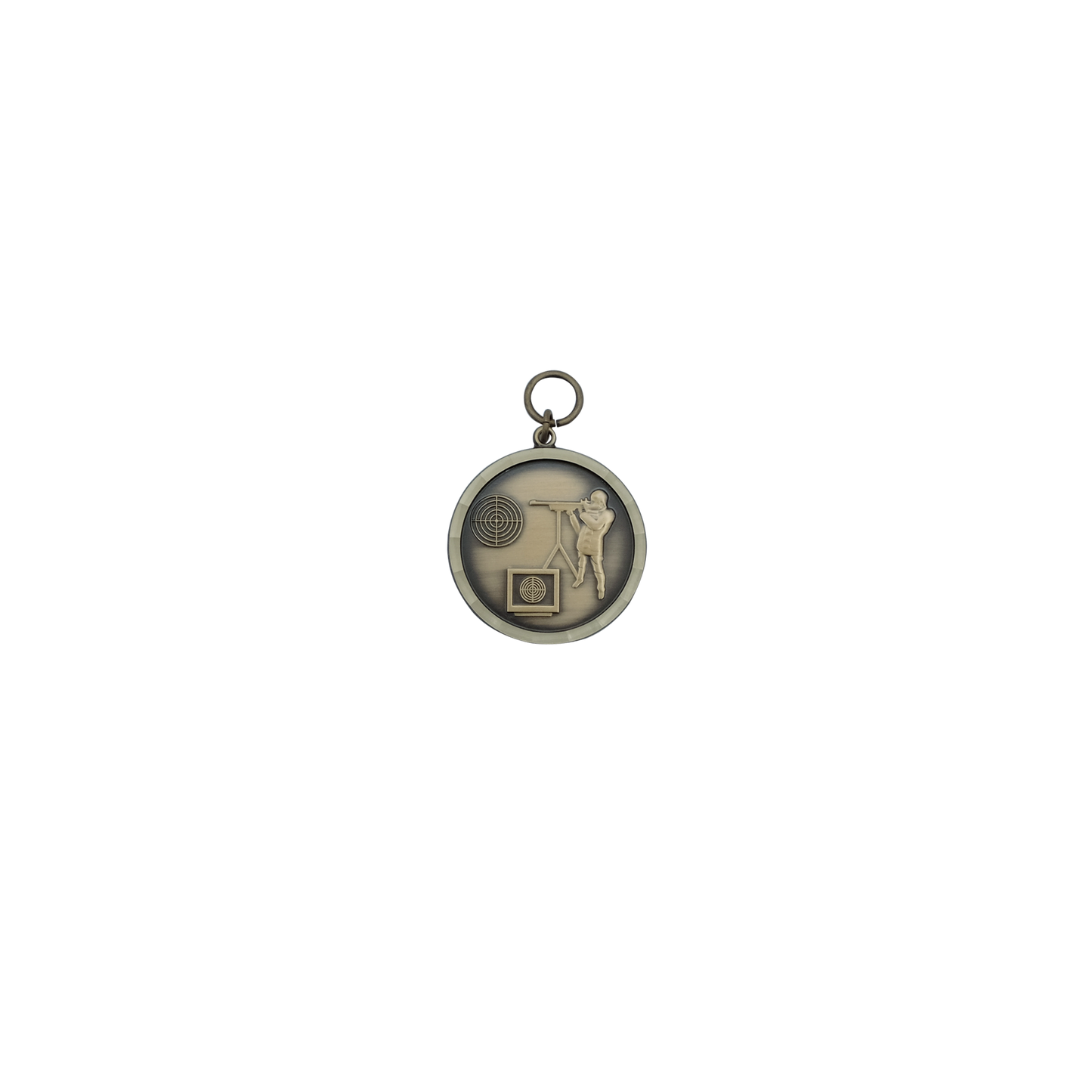 Medaille LICHTPUNKT, Messing, bronzefarbig, mit Öse(n) und Ring(en)
