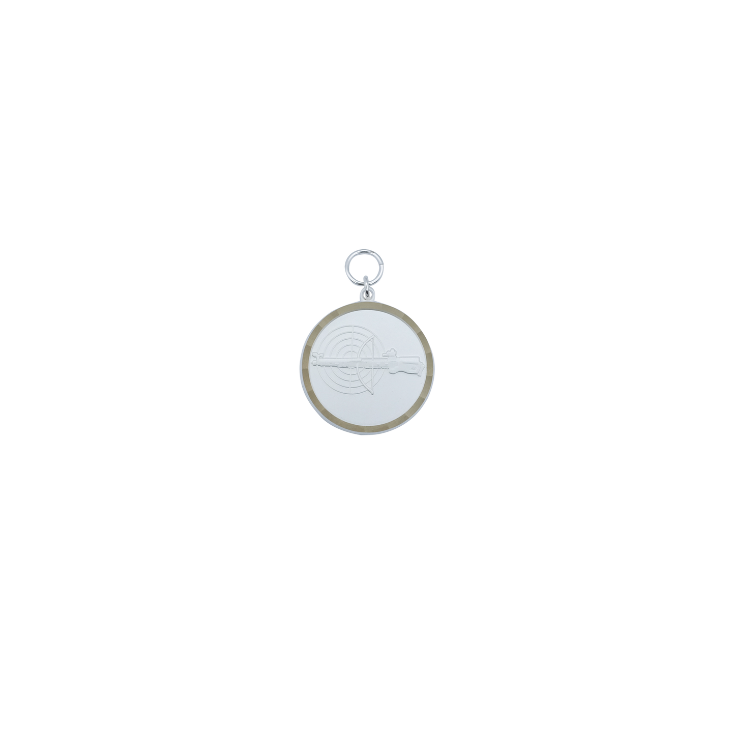 Medaille ARMBRUST, Messing, versilbert, mit Öse(n) und Ring(en)