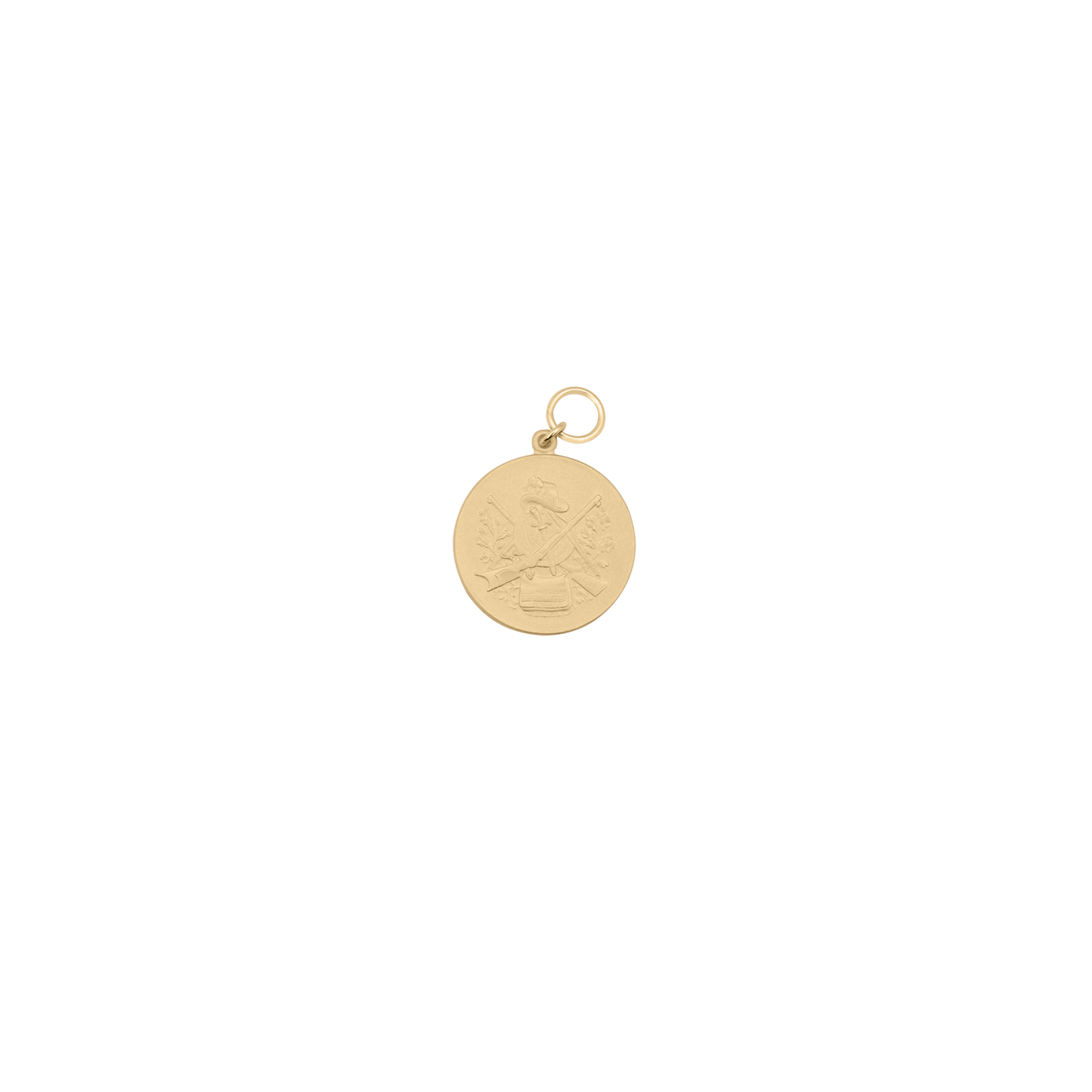 Medaille, 33mm, Messing, vergoldet, mit Öse(n) und Ring(en)