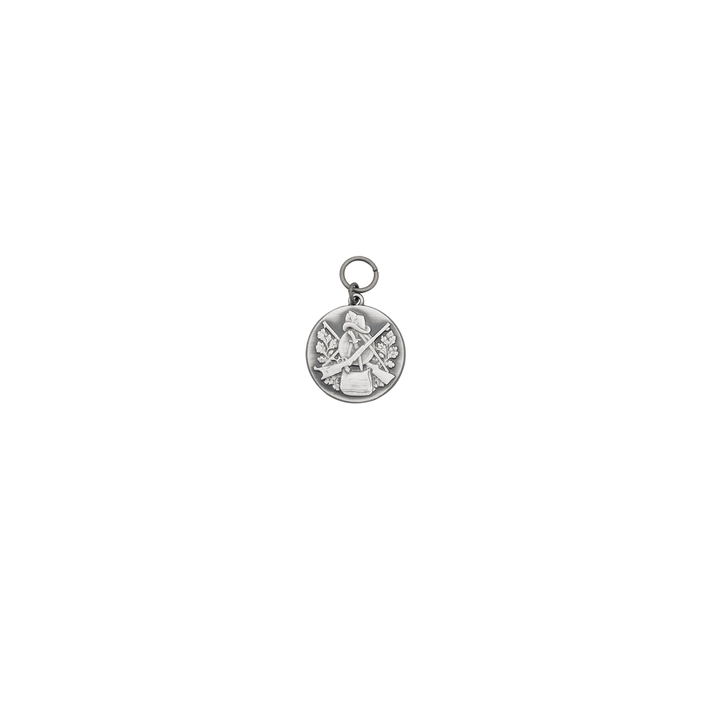 Medaille, 28mm, Messing, altsilber, mit Öse(n) und Ring(en)