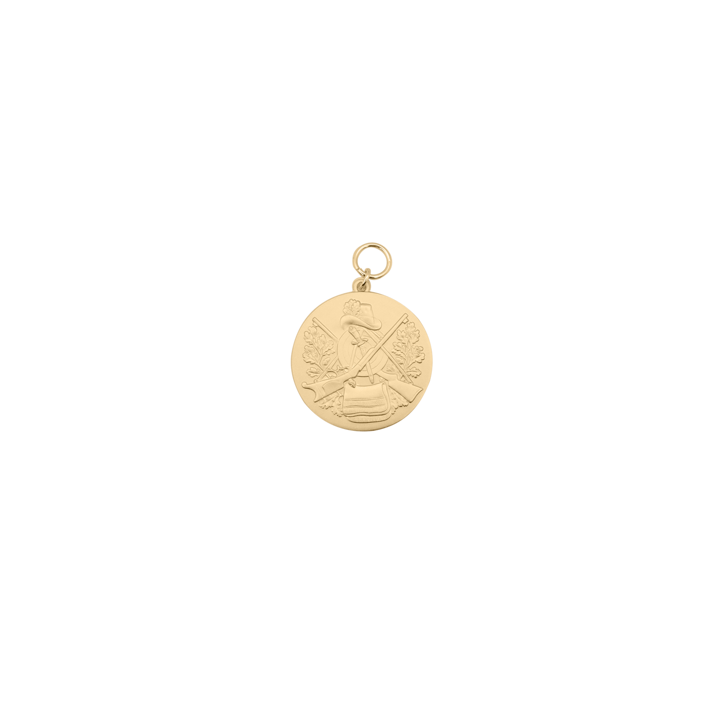 Medaille, 39mm, Messing, vergoldet, mit Öse(n) und Ring(en)