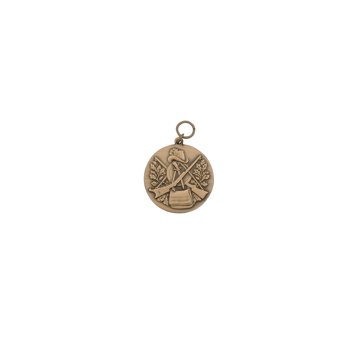 Medaille, 39mm, Messing, bronzefarbig, mit Öse(n) und Ring(en)