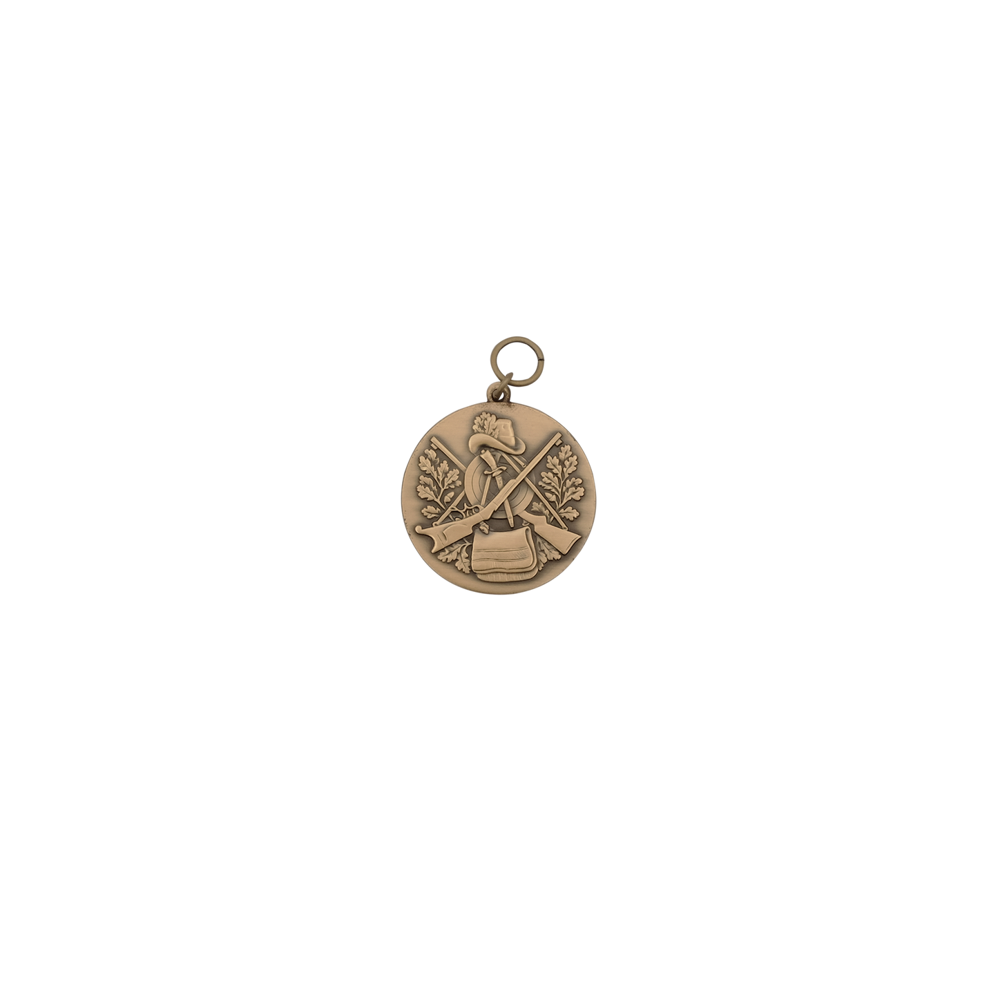 Medaille, 39mm, Messing, bronzefarbig, mit Öse(n) und Ring(en)