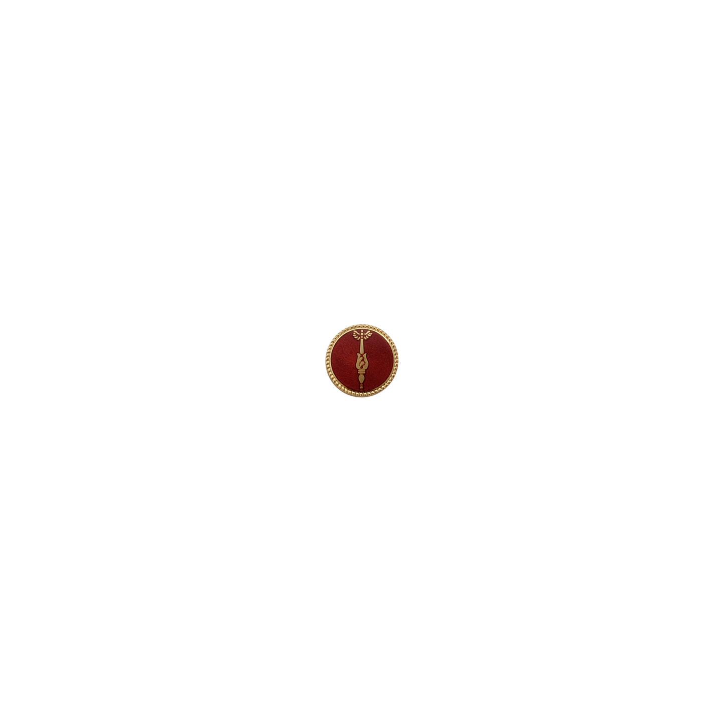 Auflage mit Zepter, Rot, Messing, vergoldet, ohne Befestigung