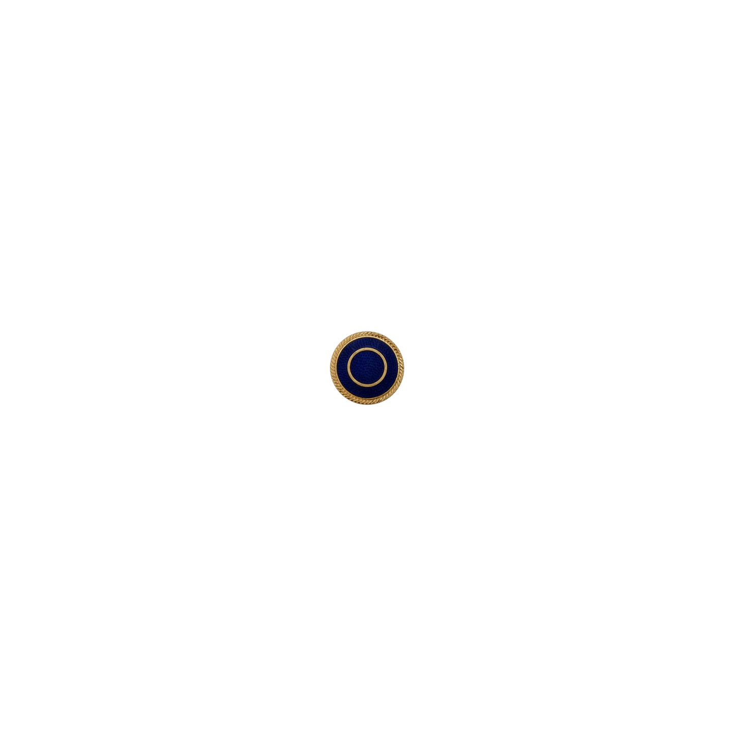 Auflage mit RIng, Blau, Messing, vergoldet, ohne Befestigung