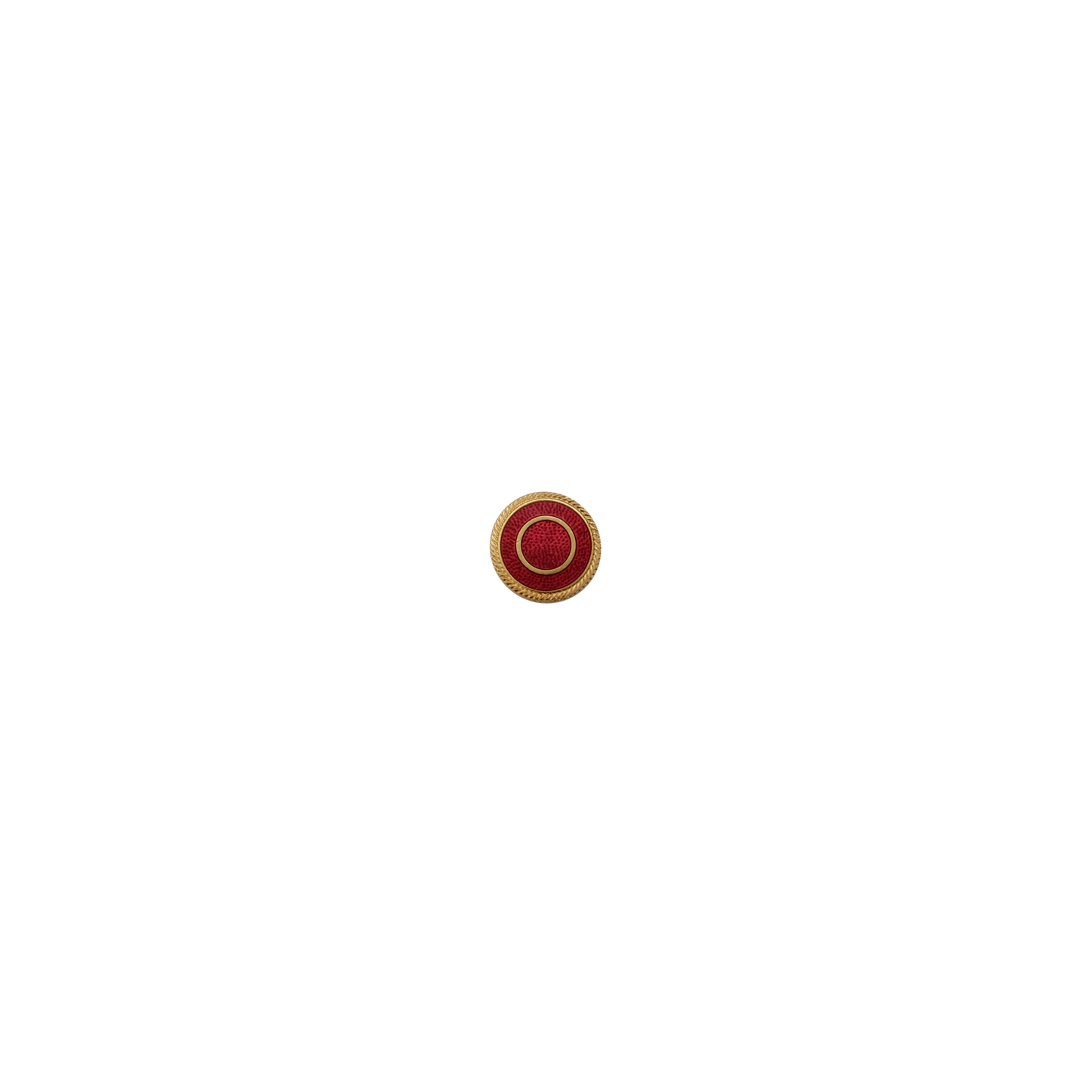 Auflage mit RIng, Rot, Messing, vergoldet, ohne Befestigung