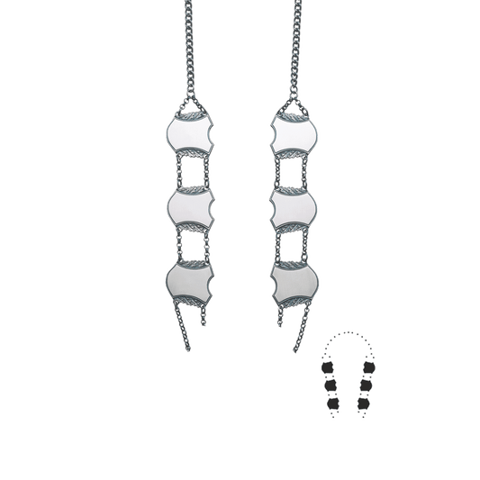 Schützenkette ohne Mittelstück, Messing, altsilber,