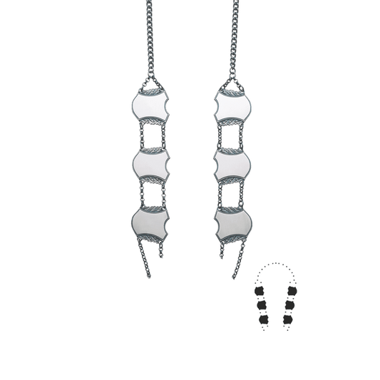 Schützenkette ohne Mittelstück, Messing, altsilber,