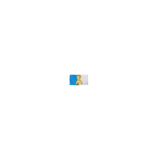 Bandspange Rumpf, Blau-Weiß, mit Sicherheitsnadel