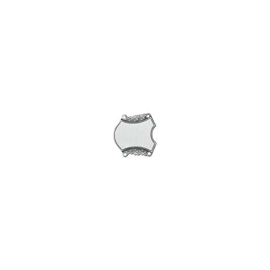 Kettenglied, Messing, altsilber, mit Öse(n) und Ring(en)