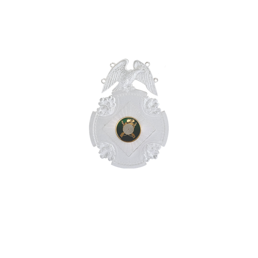 Mittelstück, Messing, versilbert, mit Öse(n) und Ring(en)