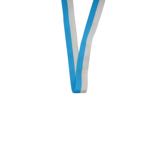 RESTPOSTEN - Halsband, Blau-Weiß, Textil