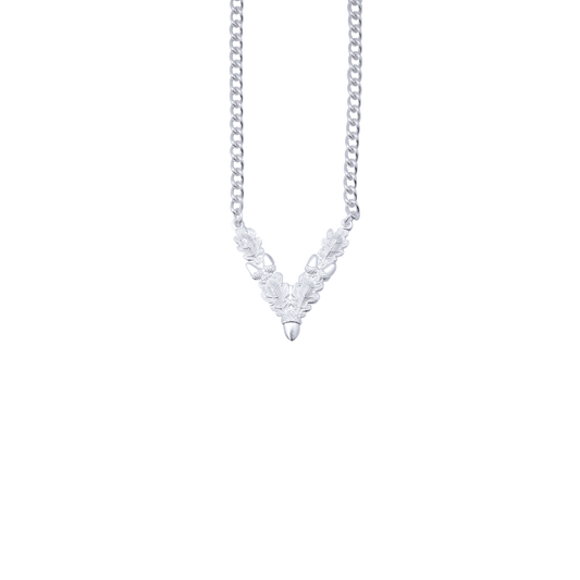 Kette, Messing, versilbert,