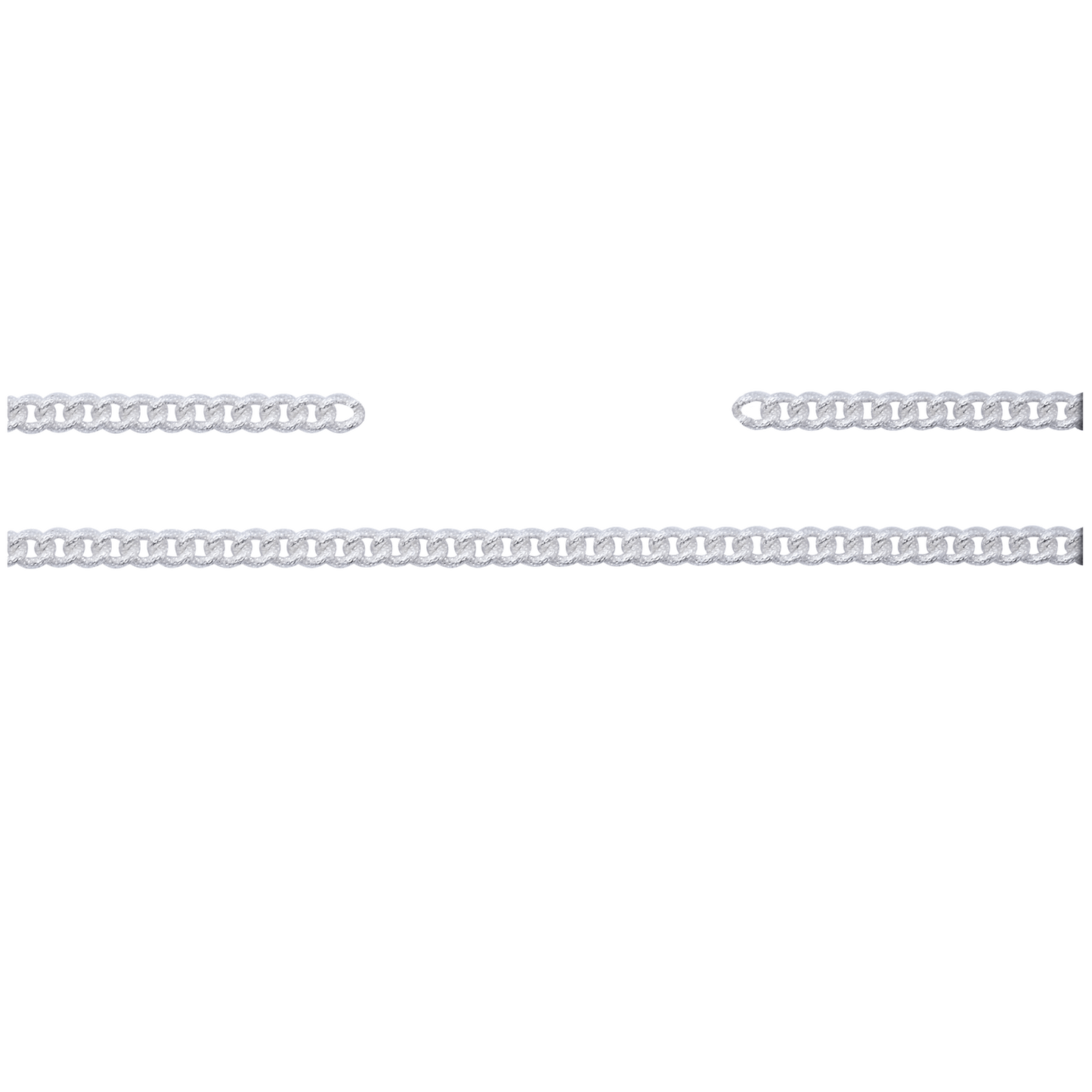Kette, 10 cm,  Messing, versilbert