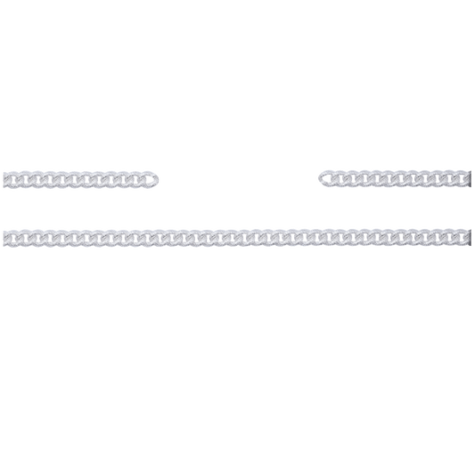 Kette, 10 cm,  Messing, versilbert