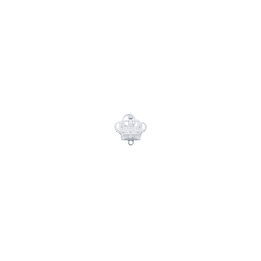 Krone, Messing, versilbert, mit Öse(n) und Ring(en)
