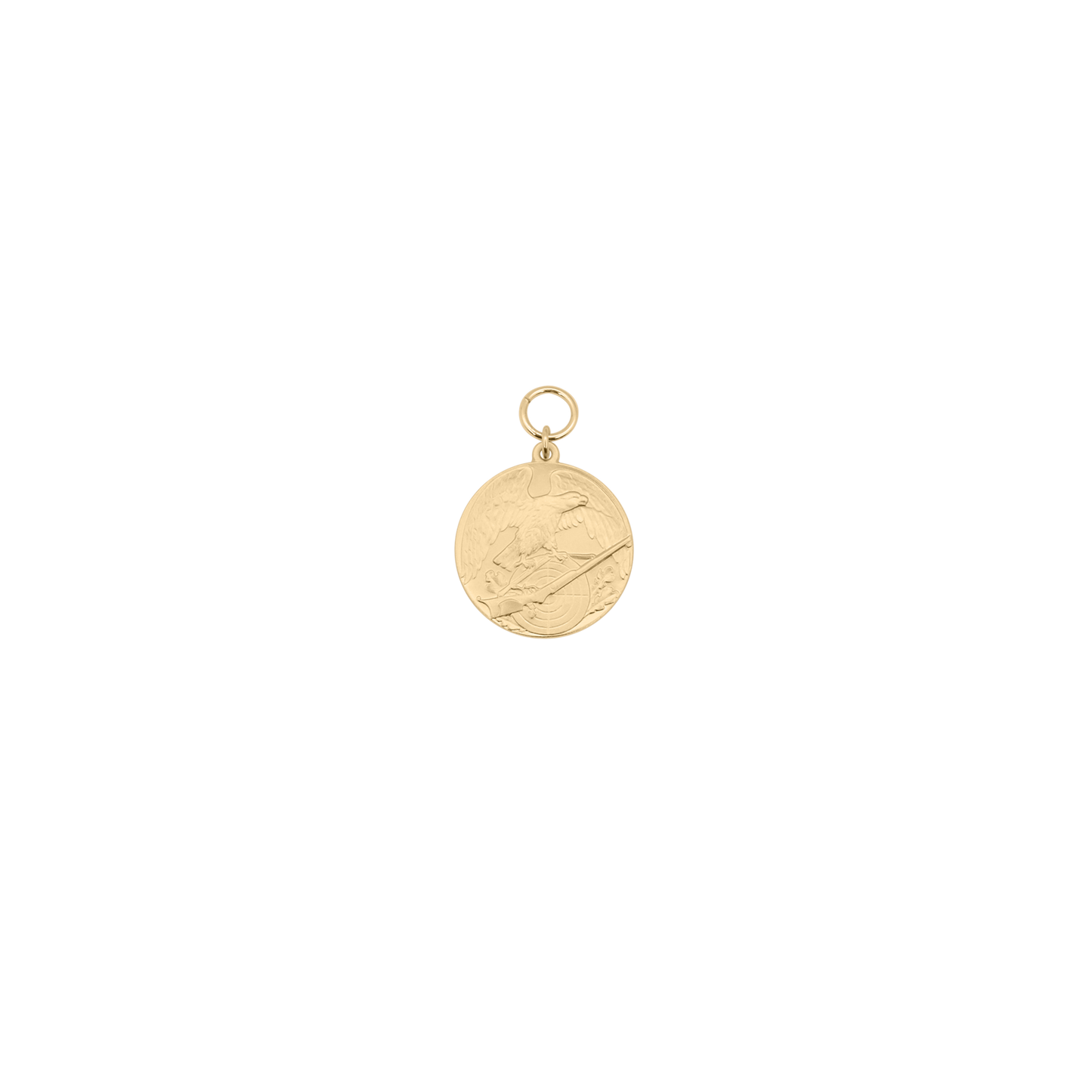 Medaille, 33mm, Messing, vergoldet, mit Öse(n) und Ring(en)