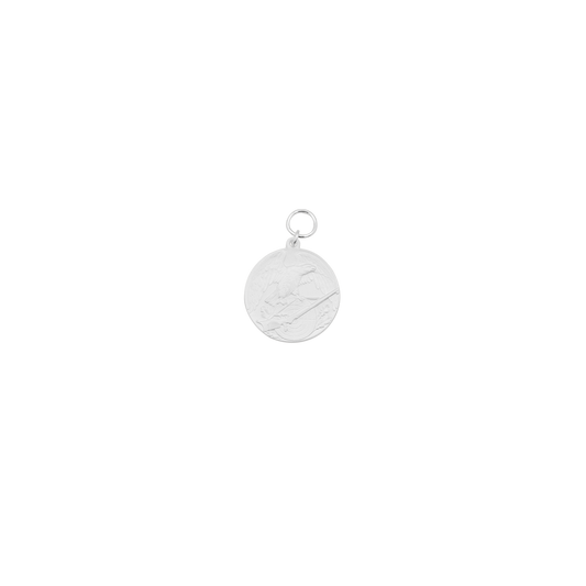 Medaille, 33mm, Echt Silber, versilbert, mit Öse(n) und Ring(en)