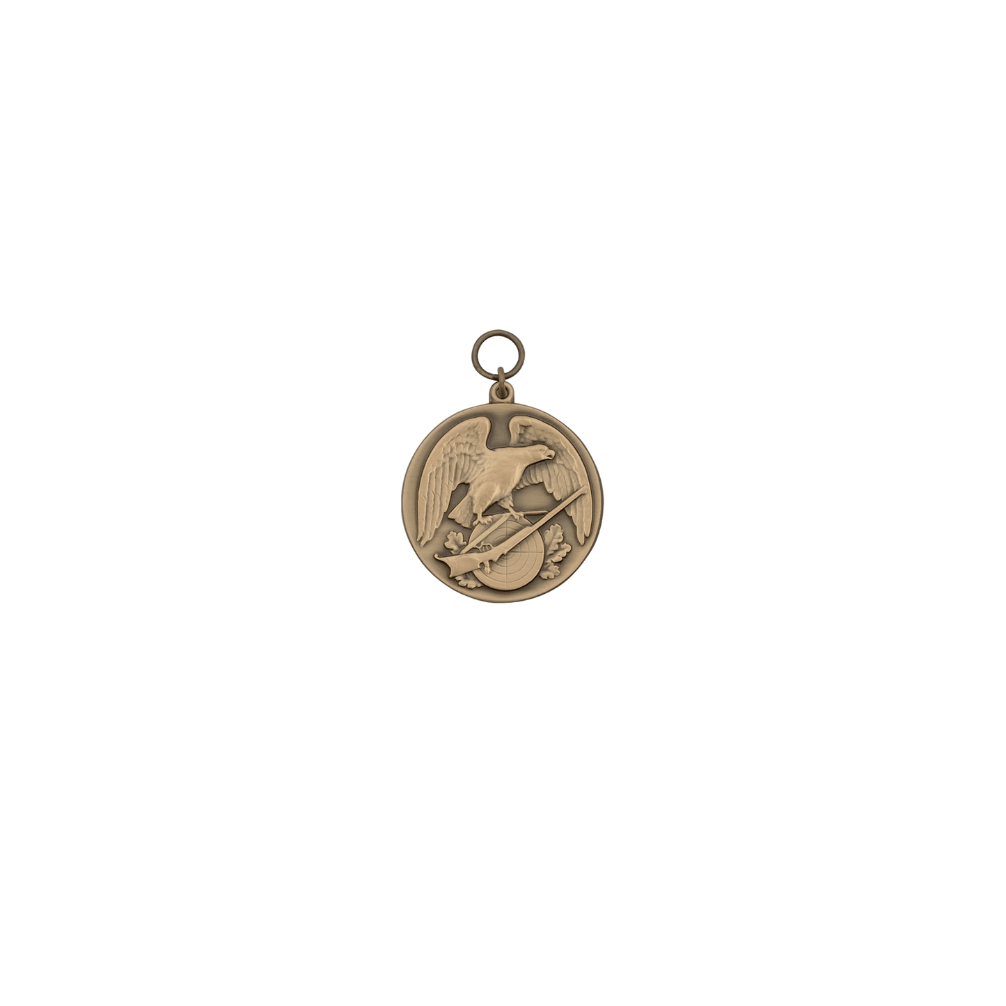 Medaille, 39mm, Messing, bronzefarbig, mit Öse(n) und Ring(en)