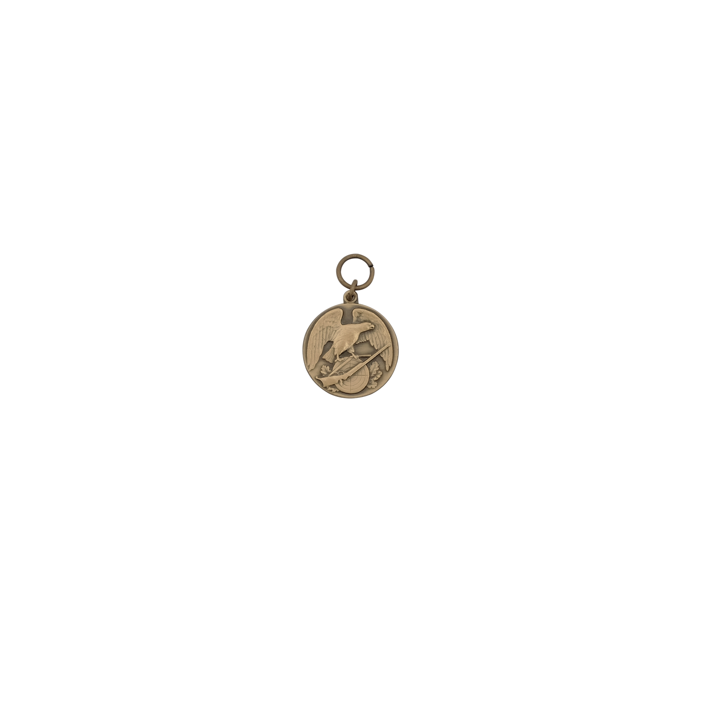 Medaille, 28mm, Messing, bronzefarbig, mit Öse(n) und Ring(en)