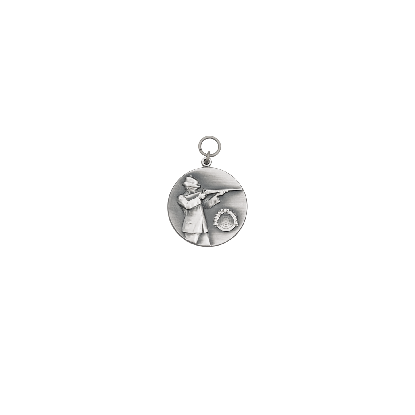Medaille, 39mm, Messing, altsilber, mit Öse(n) und Ring(en)