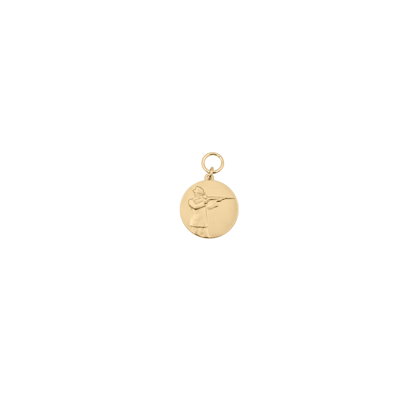 Medaille, 28mm, Messing, vergoldet, mit Öse(n) und Ring(en)