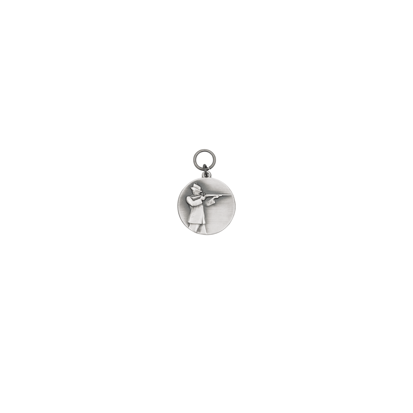Medaille, 28mm, Messing, altsilber, mit Öse(n) und Ring(en)