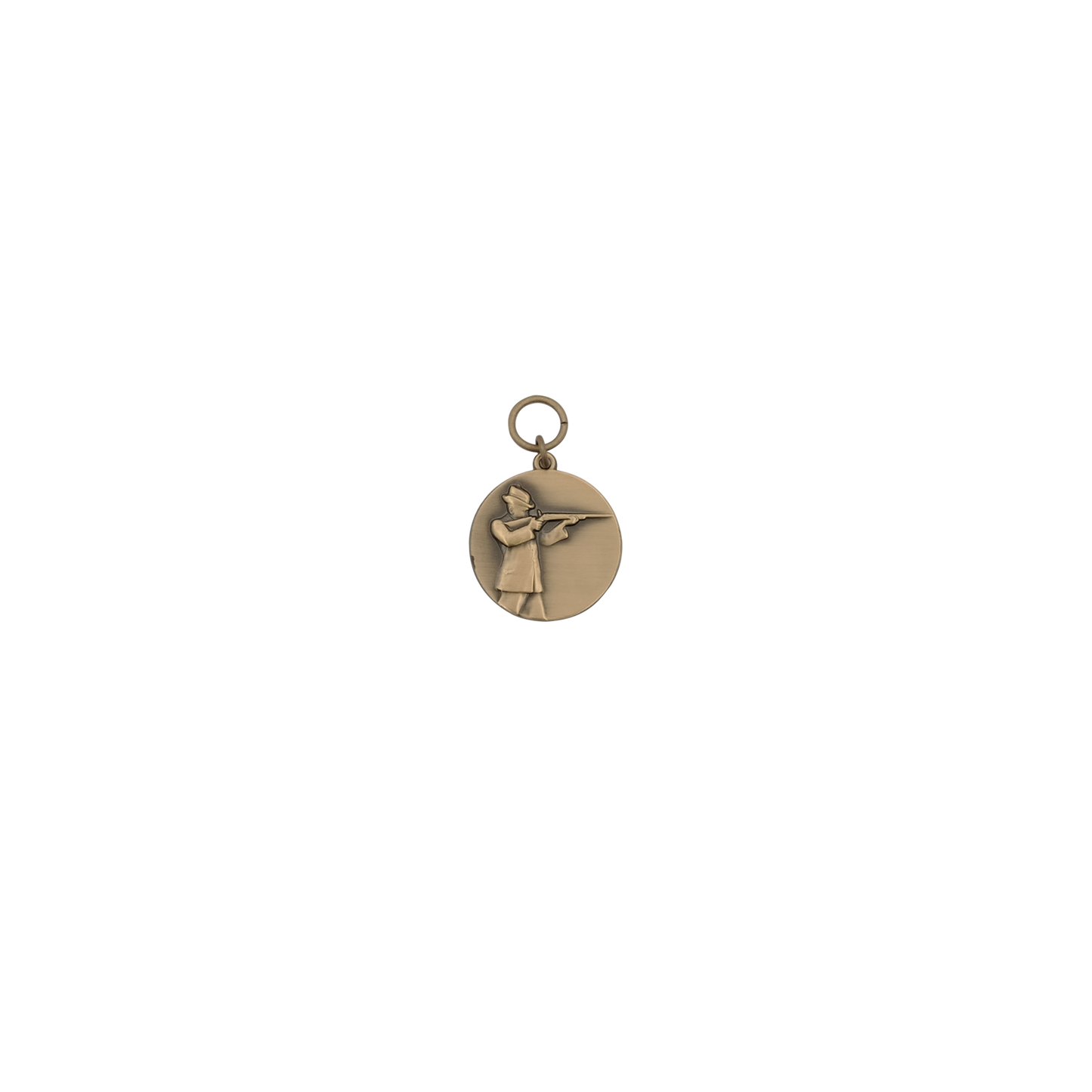 Medaille, 28mm, Messing, bronzefarbig, mit Öse(n) und Ring(en)