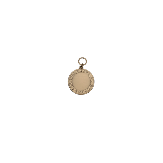 Medaille, 33mm, Messing, bronzefarbig, mit Öse(n) und Ring(en)