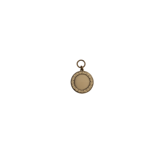Medaille, 28mm, Messing, bronzefarbig, mit Öse(n) und Ring(en)