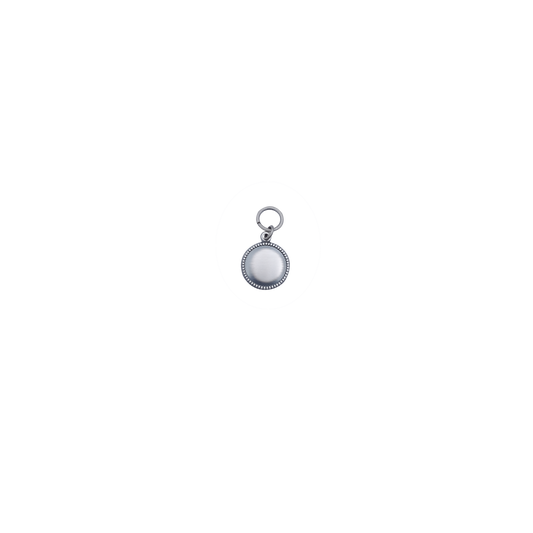 Anhänger, Messing, altsilber, mit Öse(n) und Ring(en)