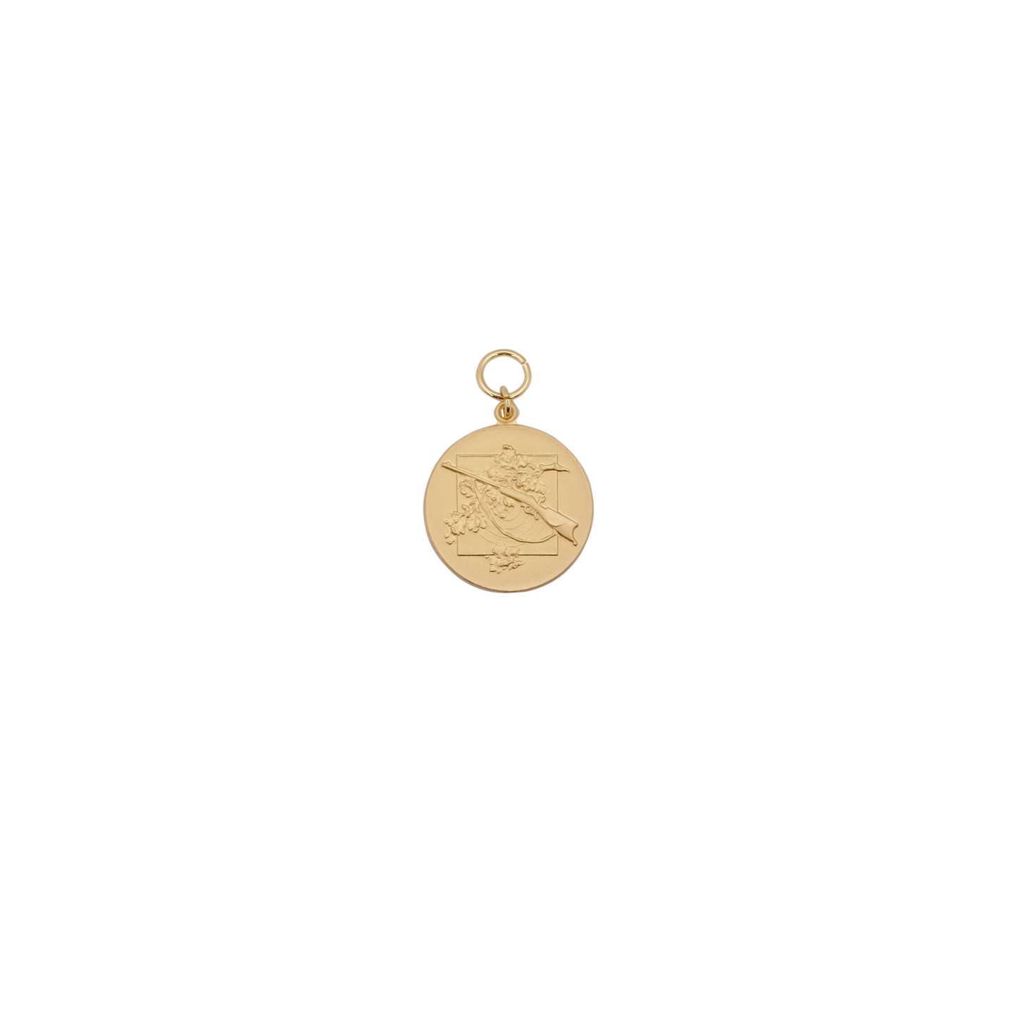Medaille, 33mm, Messing, vergoldet, mit Öse(n) und Ring(en)