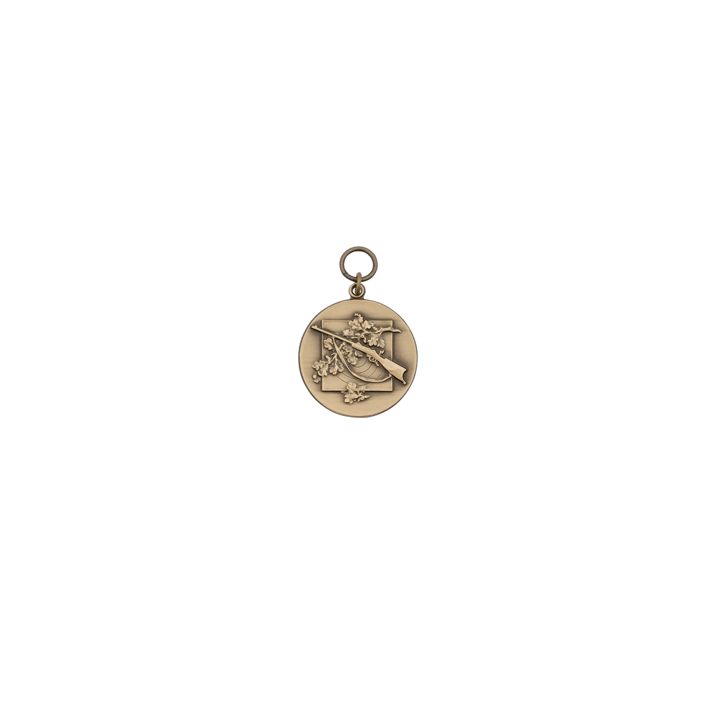 Medaille, 33mm, Messing, bronzefarbig, mit Öse(n) und Ring(en)