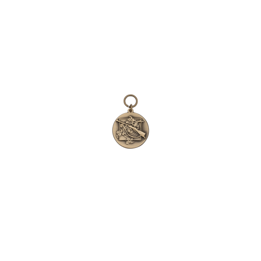 Medaille, 28mm, Messing, bronzefarbig, mit Öse(n) und Ring(en)