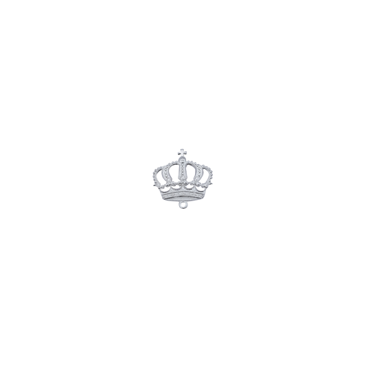 Krone, Echt Silber, versilbert, mit Öse(n) und Ring(en)