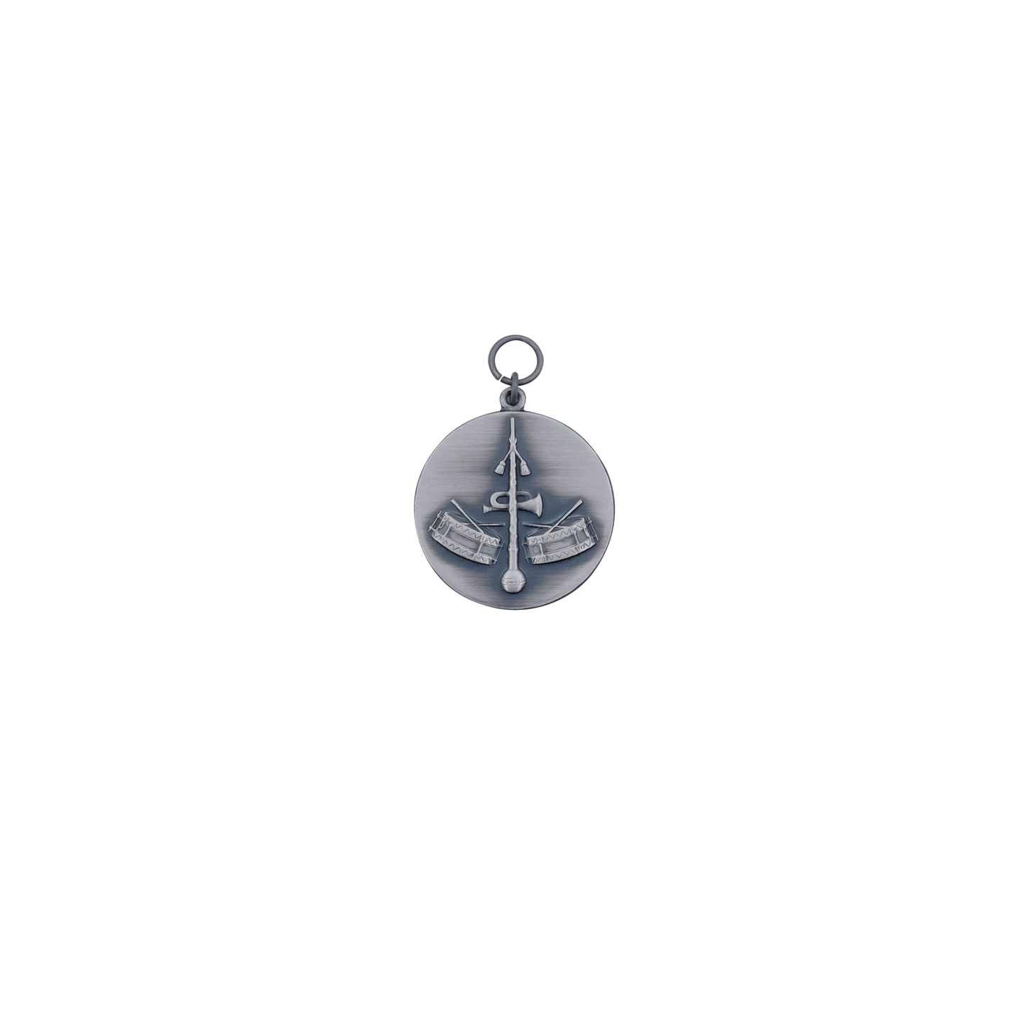 Medaille, 39mm, Messing, altsilber, mit Öse(n) und Ring(en)