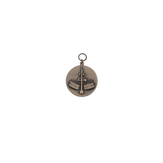 Medaille, 39mm, Messing, bronzefarbig, mit Öse(n) und Ring(en)