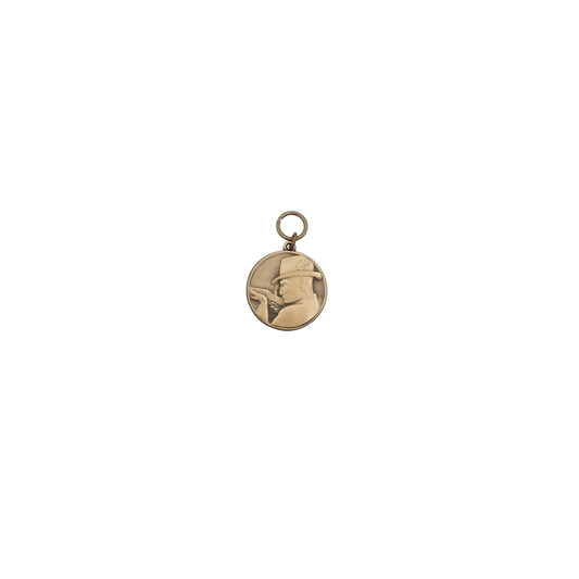 Medaille, 28mm, Messing, bronzefarbig, mit Öse(n) und Ring(en)