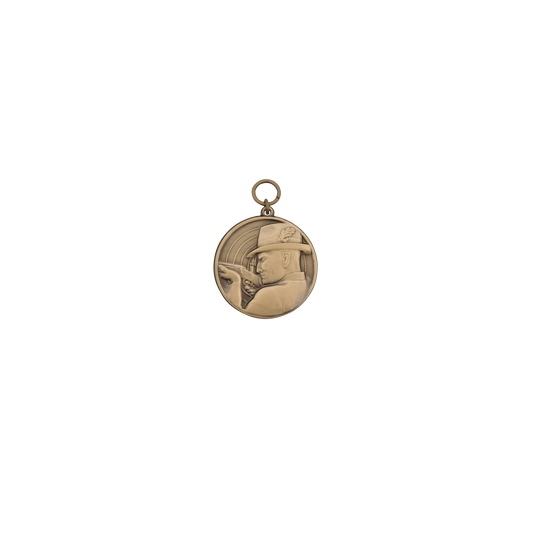 Medaille, 39mm, Messing, bronzefarbig, mit Öse(n) und Ring(en)