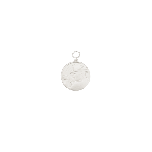 RESTPOSTEN Medaille, 39mm, Echt Silber, versilbert, mit Öse(n) und Ring(en)