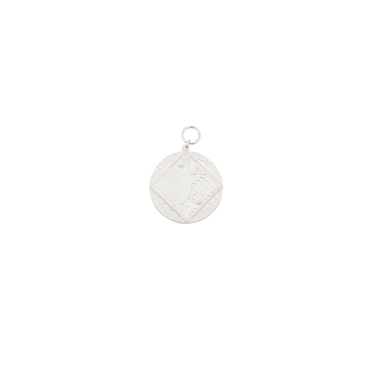 RESTPOSTEN Medaille, 39mm, Echt Silber, versilbert, mit Öse(n) und Ring(en)