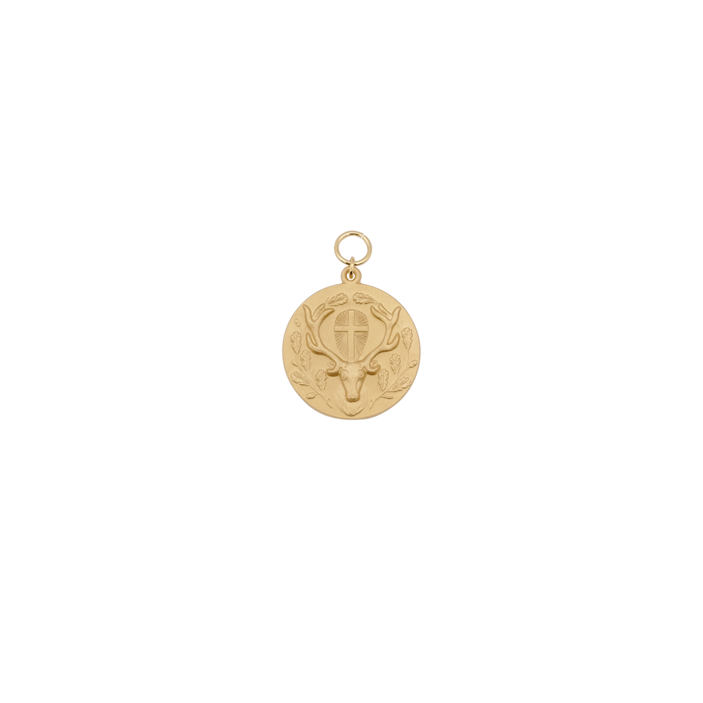 Medaille, 39mm, Messing, vergoldet, mit Öse(n) und Ring(en)