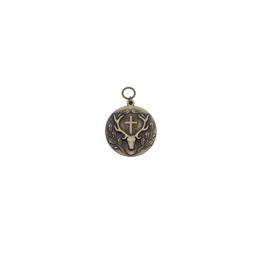 Medaille, 39mm, Messing, bronzefarbig, mit Öse(n) und Ring(en)