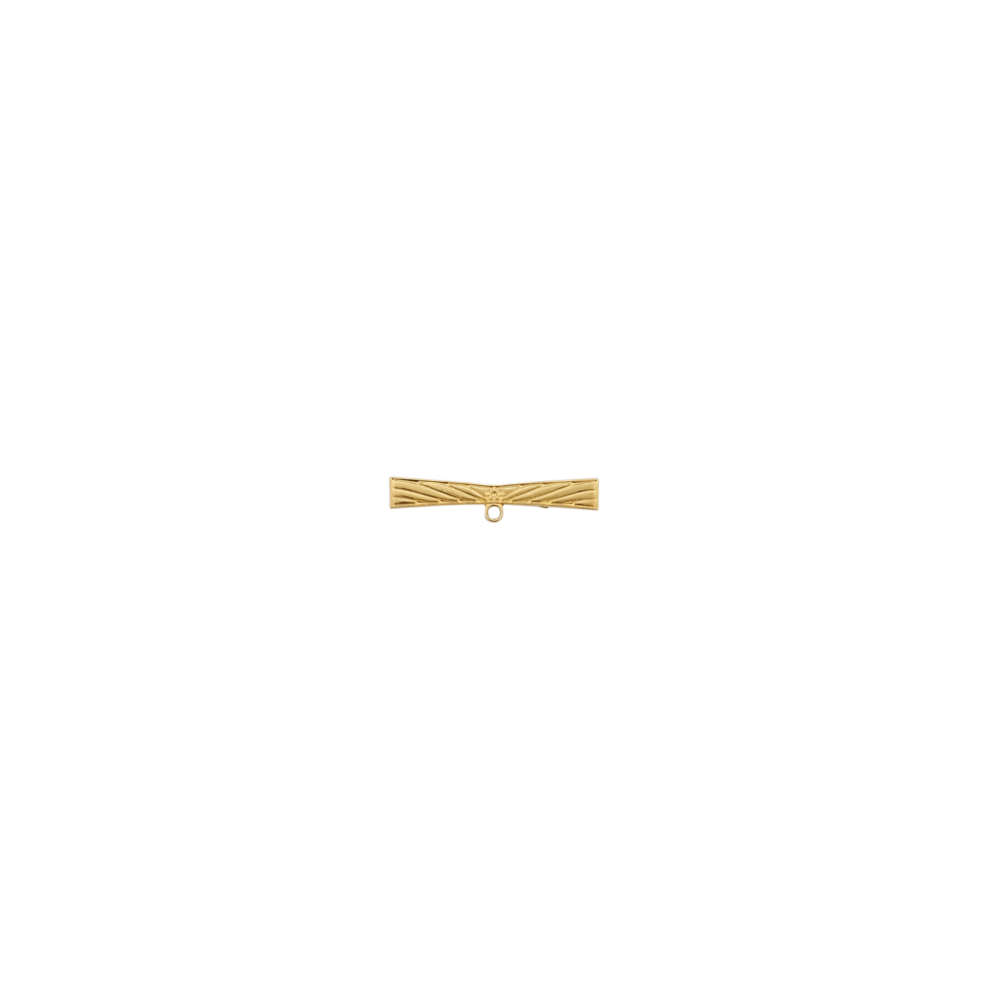 Aufhänger, Messing, vergoldet, mit Sicherheitsnadel und Öse