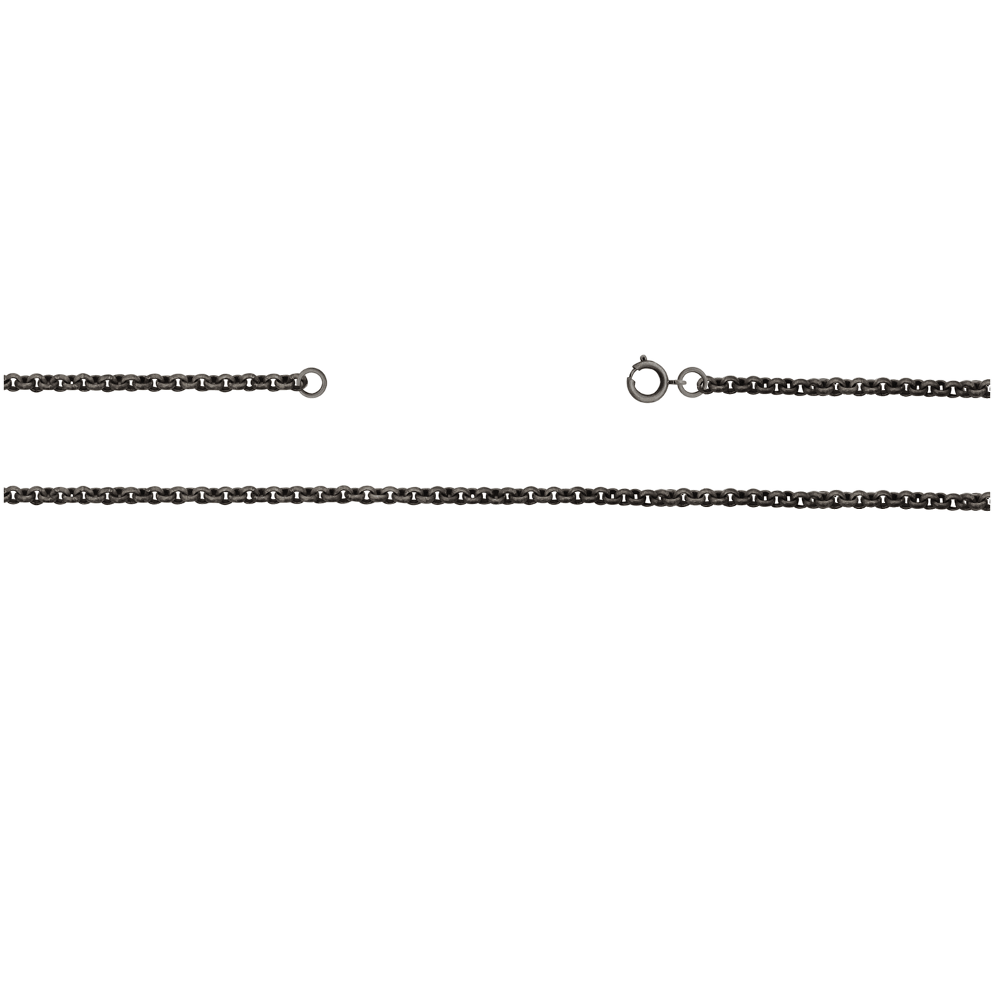 Kette, ca 75 cm mit Federring, Messing, altsilber